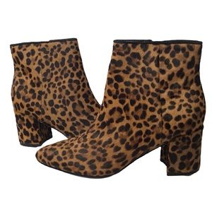 Marc Fisher NWOT Calf Hair Animal Print Booties Sz 7.5